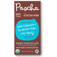 Pascha Organic Dark Chocolate Bar with Cocoa Nibs