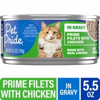 Pet Pride Adult Wet Cat Food Prime Filets with Chicken in Gravy