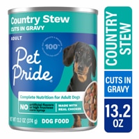Pet Pride Adult Wet Dog Food Country Stew Cuts in Gravy