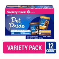 Pet Pride Adult Wet Dog Food Variety Pack