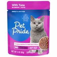 Pet Pride All Life Stages Wet Cat Food in Sauce Cuts Pouch Tuna