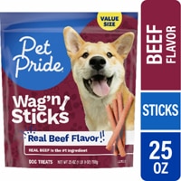 Pet Pride Wag'n Sticks Dog Treats Real Beef