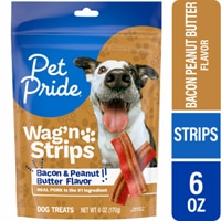 Pet Pride Wag'n Strips Dog Treats Bacon & Peanut Butter Flavor