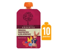 Peter Rabbit Organics Baby Food + Kids Snack Fruit Puree Banana Raspberry Blueberry