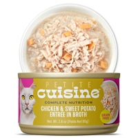 Petite Cuisine Wet Cat Food Entree in Broth Chicken with Sweet Potato