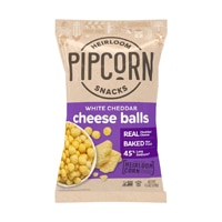 Pipcorn Cheese Balls White Cheddar