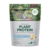 PlantFusion Organic Fermented Vegan Plant Protein Powder Creamy Vanilla Bean