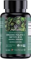 PlantFusion Organic Folate + Methyl B12 400 mcg-3000 mcg Sublingual Lozenge Berry Flavor