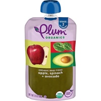 Plum Organics Baby Food Puree 6+ Months Apple Spinach + Avocado