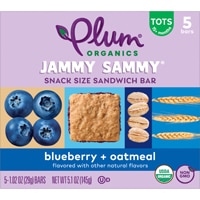 Plum Organics Jammy Sammy Snack Bars 15+ Months Blueberry + Oatmeal