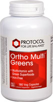 Protocol For Life Balance Ortho Multi® Greens Iron-Free Multivitamin