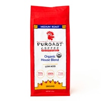 Puroast Organic Low Acid Ground Coffee House Blend