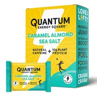 Quantum Energy Square Caffeine & Protein Bars Caramel Almond Sea Salt