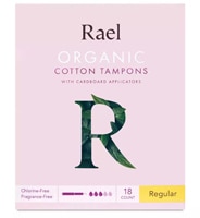 Rael Organic Cotton Tampons with Cardboard Applicators - Regular