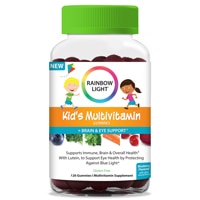 Rainbow Light Kid's Multivitamin Gummies + Brain & Eye Health Blueberry