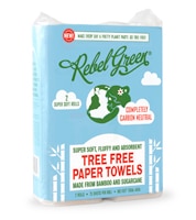 Rebel Green Paper Towels Tree Free Bamboo 75 Sheet Roll