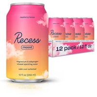 Recess Mood Magnesium & Adaptogen Infused Sparkling Water Raspberry Lemon
