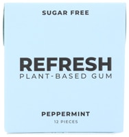 Refresh Gum Plant-Based Sugar Free Gum Peppermint
