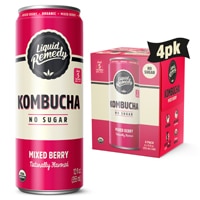 Remedy Kombucha Organic - 4 Pack Mixed Berry