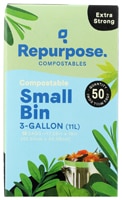 Repurpose Compostable Small Bin Waste Bags - 3 Gallon