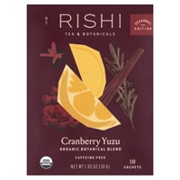 Rishi Tea Seasonal Edition Tea - Organic Caffeine-Free Botanical Blend Cranberry Yuzu