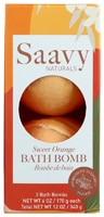 Saavy Naturals Bath Bomb Duo - Sweet Orange