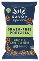 Savor by Suzie Grain Free Pretzels Roasted Garlic & Herb