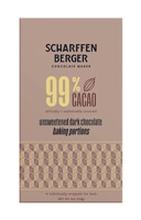 Scharffen Berger 99% Cacao Unsweetened Baking Portions Dark Chocolate