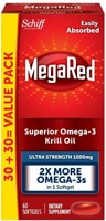 Schiff MegaRed Ultra Strength Softgels Krill Oil Omega 3 Supplement