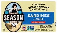 Season Sardines in Water No Salt Added