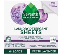 Seventh Generation Laundry Detergent Sheets 64 Loads Lavender