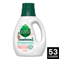Seventh Generation Liquid Laundry Detergent 53 Loads Fresh Baby Scent