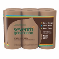 Seventh Generation Paper Towels 100% Recycled 2-Ply 120 Sheet Roll Unbleached