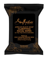 SheaMoisture African Black Soap Clarifying Facial Wipes for Oily & Blemish-Prone Skin