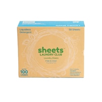 Sheets Laundry Club Laundry Detergent Sheets 100 Loads Free & Clear