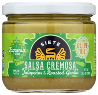 Siete Gluten Free Salsa Cremosa made with Olive Oil Taqueria Style Jalapenos & Roasted Garlic