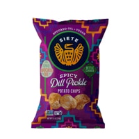 Siete Kettle Cooked Potato Chips Made with Avocado Oil Spicy Dill Pickle