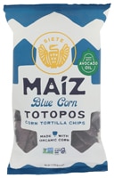 Siete Maiz Totopos Corn Tortilla Chips Organic Avocado Blue Corn