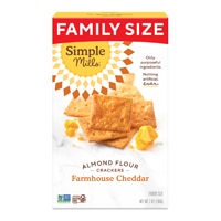 Simple Mills Almond Flour Crackers Family Size Farmhouse Cheddar