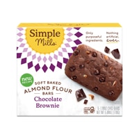 Simple Mills Gluten Free Soft Baked Almond Flour Bars Chocolate Brownie