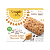 Simple Mills Gluten Free Soft-Baked Almond Flour Bars Peanut Butter Chocolate Chip