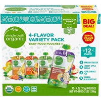 Simple Truth Organic Baby Food Puree Level 2 Variety 1 Fruit & Veggies