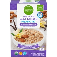 Simple Truth Organic Instant Oatmeal Probiotic Almond Vanilla