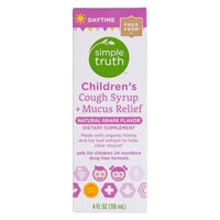 Simple Truth Children's Daytime Cough Syrup + Mucus Relief Natural Grape