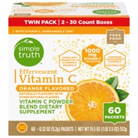 Simple Truth Effervescent Vitamin C Powder Blend Twin Packets Orange