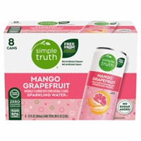 Simple Truth Naturally Flavored Sparkling Selzter Water Mango Grapefruit