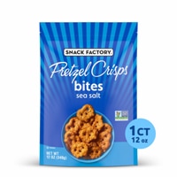 Snack Factory Non-GMO Pretzel Crisps Bites Sea Salt