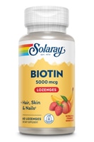 Solaray Biotin Lozenges Natural Peach Strawberry Banana