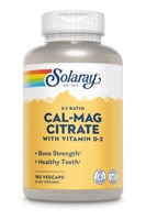 Solaray Cal-Mag Citrate with Vitamin D 2:1 Ratio