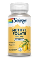 Solaray Methyl Folate Lozenges Natural Lemon